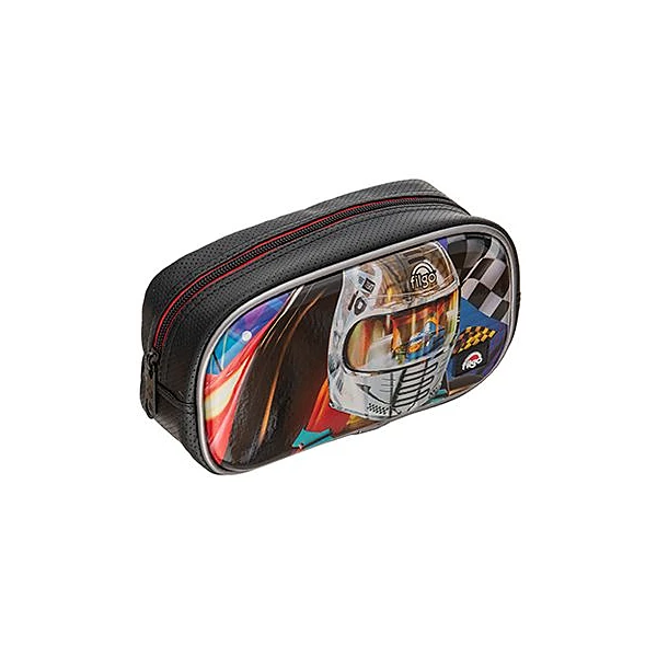 Cartuchera 1 cierre 3d pouch racer 21x12x6 cm Filgo