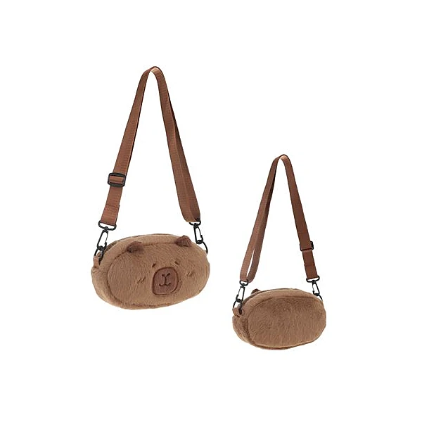 Cartera infantil peluche capibara 10x19 cm Trendy