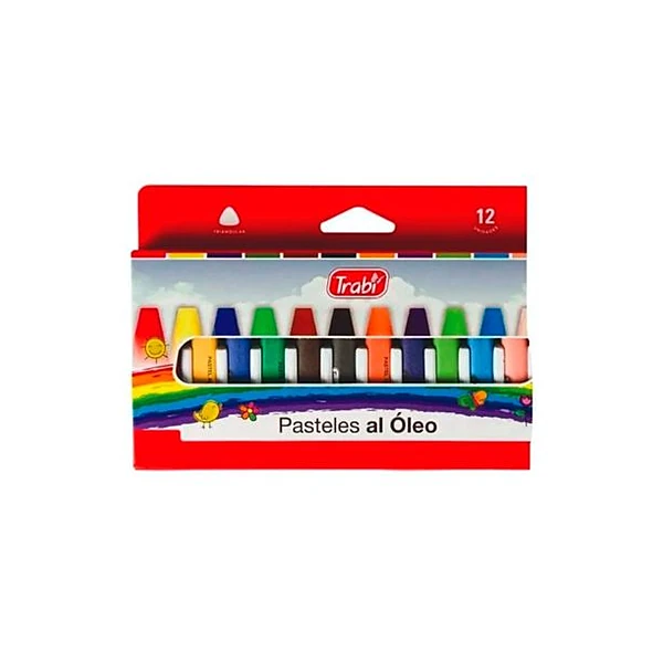 Crayón pasteles al oleo caja x12 unidades trabi - tr