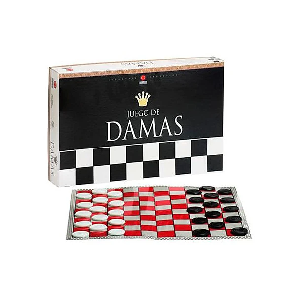 Juego damas en caja 29.5x19x4.5 cm habano