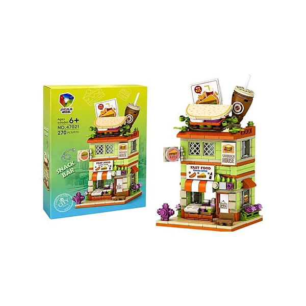 Bloques tienda de sandwich 270 piezas en caja 20x28x5.5 cm