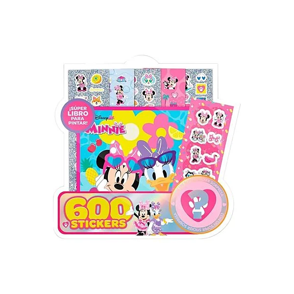 Libro para pintar con 600 stickers minnie 27x26 cm