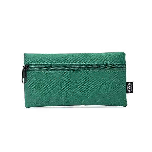 Cartuchera 1 cierre plana verde 22x11.5 cm goodpak