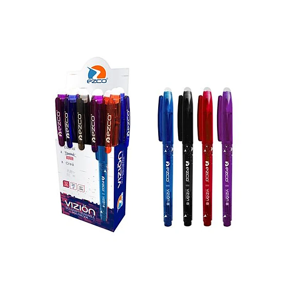 Bolígrafo borrable vizion azul 0.7 mm caja x12