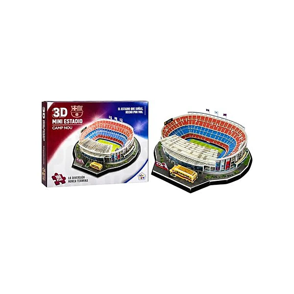 Puzzle 3d camp nou barcelona 100 piezas 40x37x13 cm