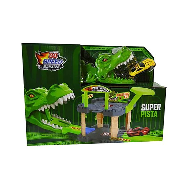 Lanza autos con pista dino
