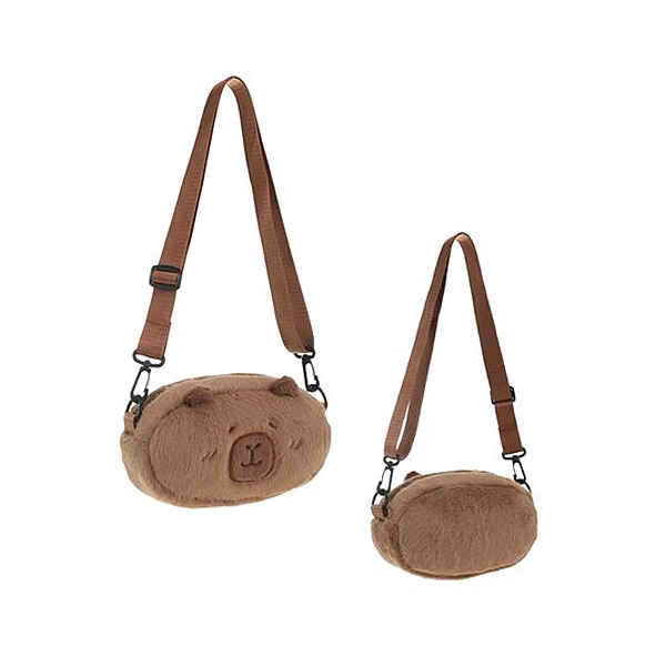 Cartera de peluche capibara